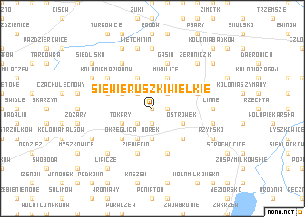 map of Siewieruszki Wielkie