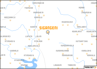 map of Sigangeni