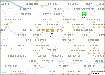 map of Sigoulès