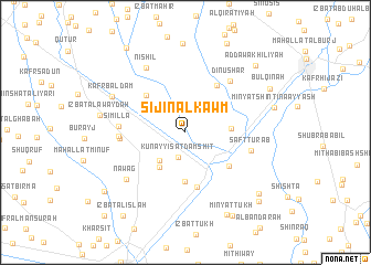 map of Sijīn al Kawm
