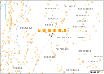 map of Sikandarwāla