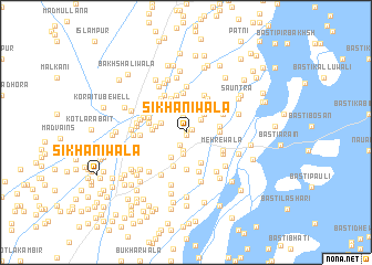 map of Sikhānīwāla