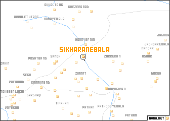 map of Sīkharān-e Bālā