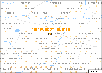 map of Sikory Bartkowięta