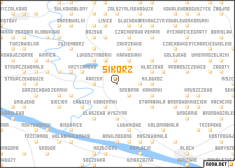 map of Sikórz