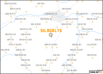 map of Šilagalys