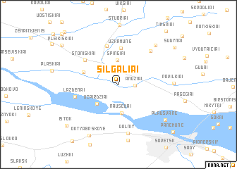 map of Šilgaliai