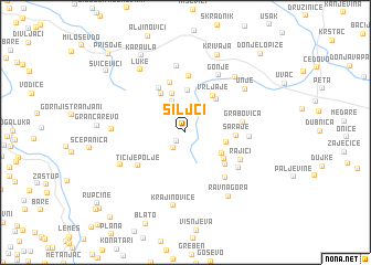 map of Šiljci