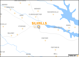 map of Silk Mills