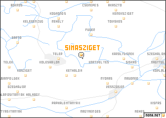 map of Simasziget