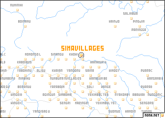 map of Sima Villages