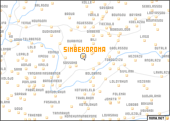 map of Simbékoroma