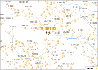 map of Simetići