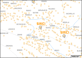 map of Šimići