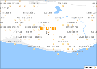 map of Simlinge