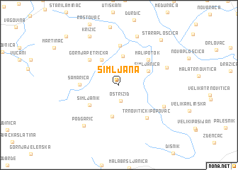 map of Šimljana