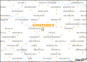 map of Simmersbach