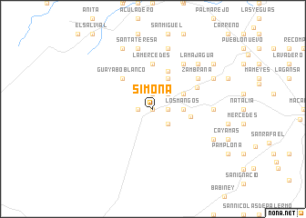 map of Simona
