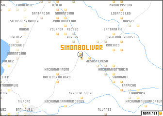 map of Simón Bolívar