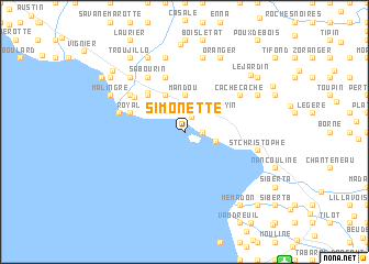 map of Simonette