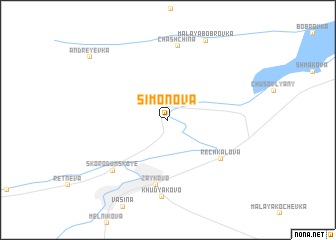 map of Simonova