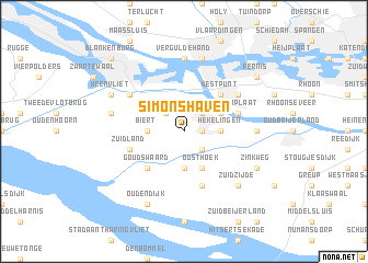 map of Simonshaven