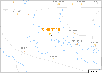 map of Simonton