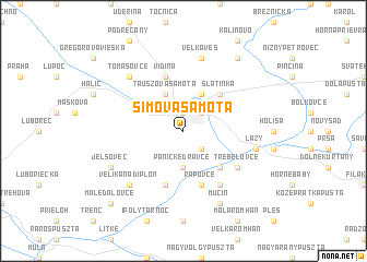 map of Šimova Samota
