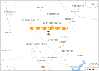 map of Simpson Crossroads