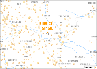 map of Šimšići