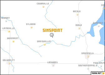 map of Sims Point