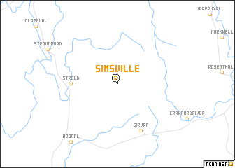 map of Simsville