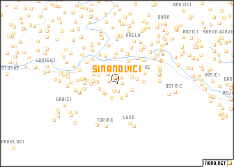 map of Sinanovići