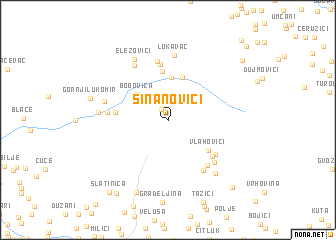 map of Sinanovići