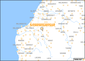 map of Sinapangan Sur