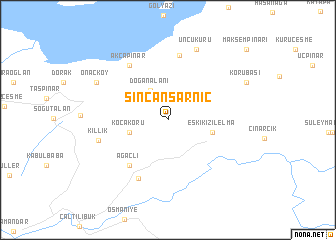 map of Sincansarnıç