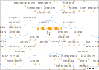 map of Sinchã Samba