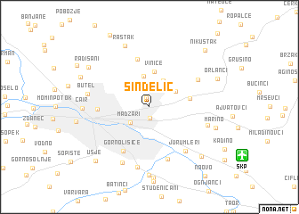 map of Sinđelić