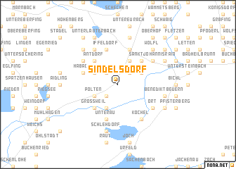 map of Sindelsdorf