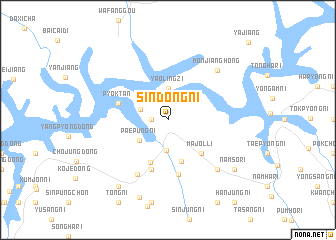 map of Sindŏng-ni