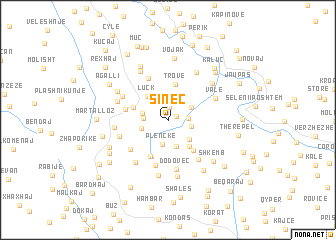 map of Sinec