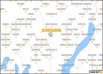 map of Sinediane