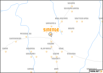 map of Sinendé