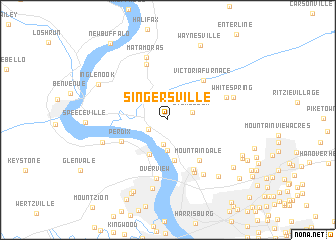 map of Singersville