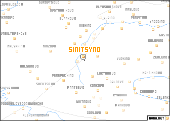 map of Sinitsyno