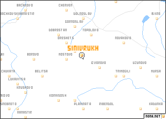 map of Sini Vrŭkh