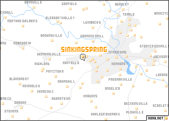 map of Sinking Spring