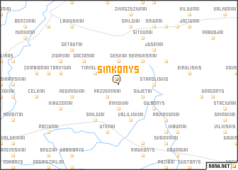 map of Sinkonys