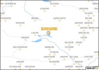 map of Šinkūnai