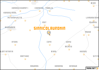 map of Sînnicolau Romîn